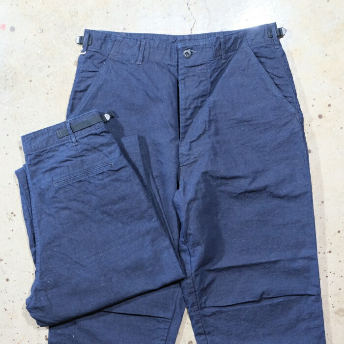 WORKERS ワーカーズ【FWP Trousers】≪Indigo Cotton Linen≫ミリタリートラウザーズ COTTON LINEN 日本製