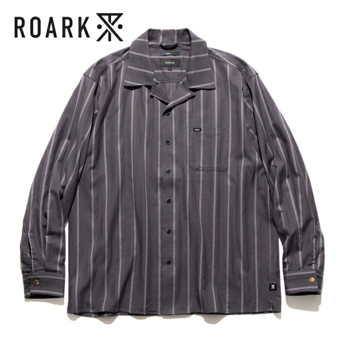ROARK ロアーク リバイバル【RLWJ1200】【LS Jacquard SHIRTS】長袖シャツ 開襟 ジャガード COTTON100%
