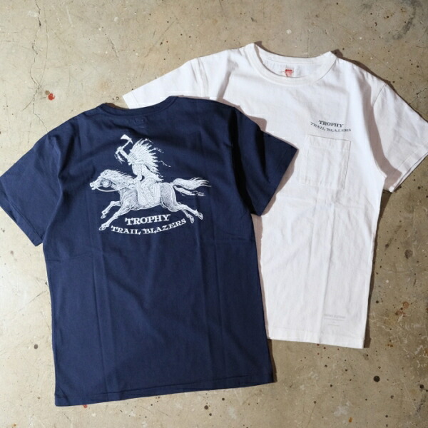 TROPHY CLOTHING トロフィークロージング【TR26SS-213】【Trail Blazers Open End S/S Tee】プリントTシャツ オープンエンド コットン100％ 日本製｜LAHAINA