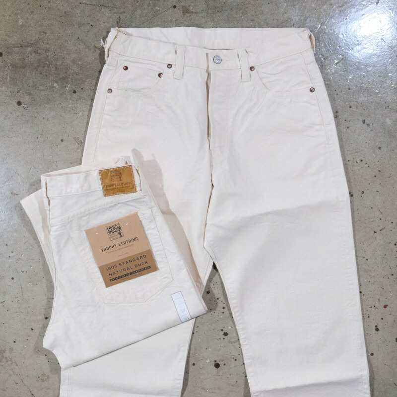 トロフィークロージング ホワイトデニム スラックス 30inch トロフィークロージング NARROW W KNEE DIRT DENIM 1608