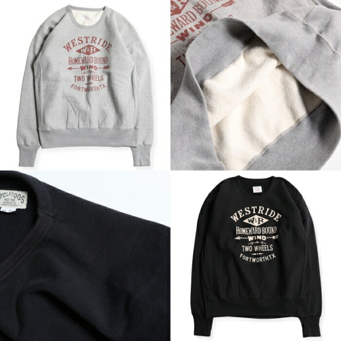 WESTRIDE ウエストライド【RW CREW】【25-02】リバースウィーブスウェット クルーネックスウェット 裏起毛 日本製 MADE IN JAPAN
