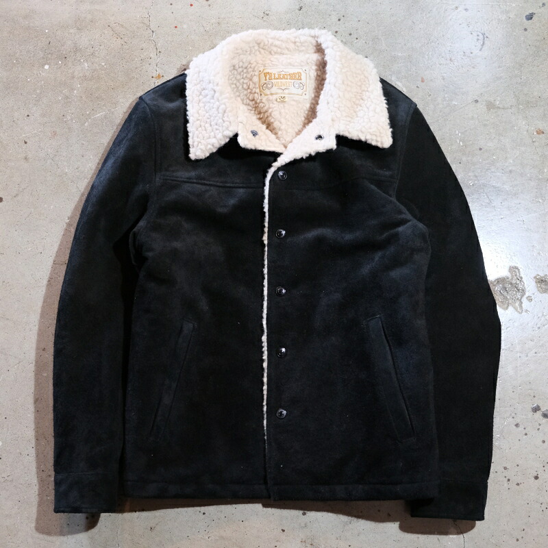 Y\'2 LEATHER ワイツーレザー 【WJ-02】【STEER SUEDE RANCH COAT】≪BLACK≫ ステアスエードランチコート ウールパイルボア MADE IN JAPAN