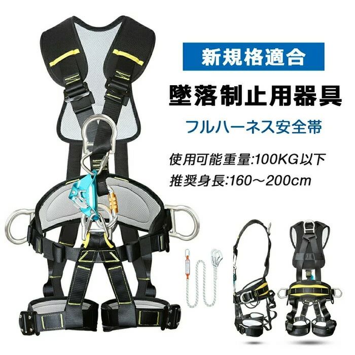 【百貨店大売り出し】墜ちる取り締まり用物の具 安全性のある帯 新標準尺度其れ相応 フルハーネスセット 馬具型安全性のある帯 フルハーネス 幽客yd 書き割り ダブルランヤード付き添い人 ハーネ
