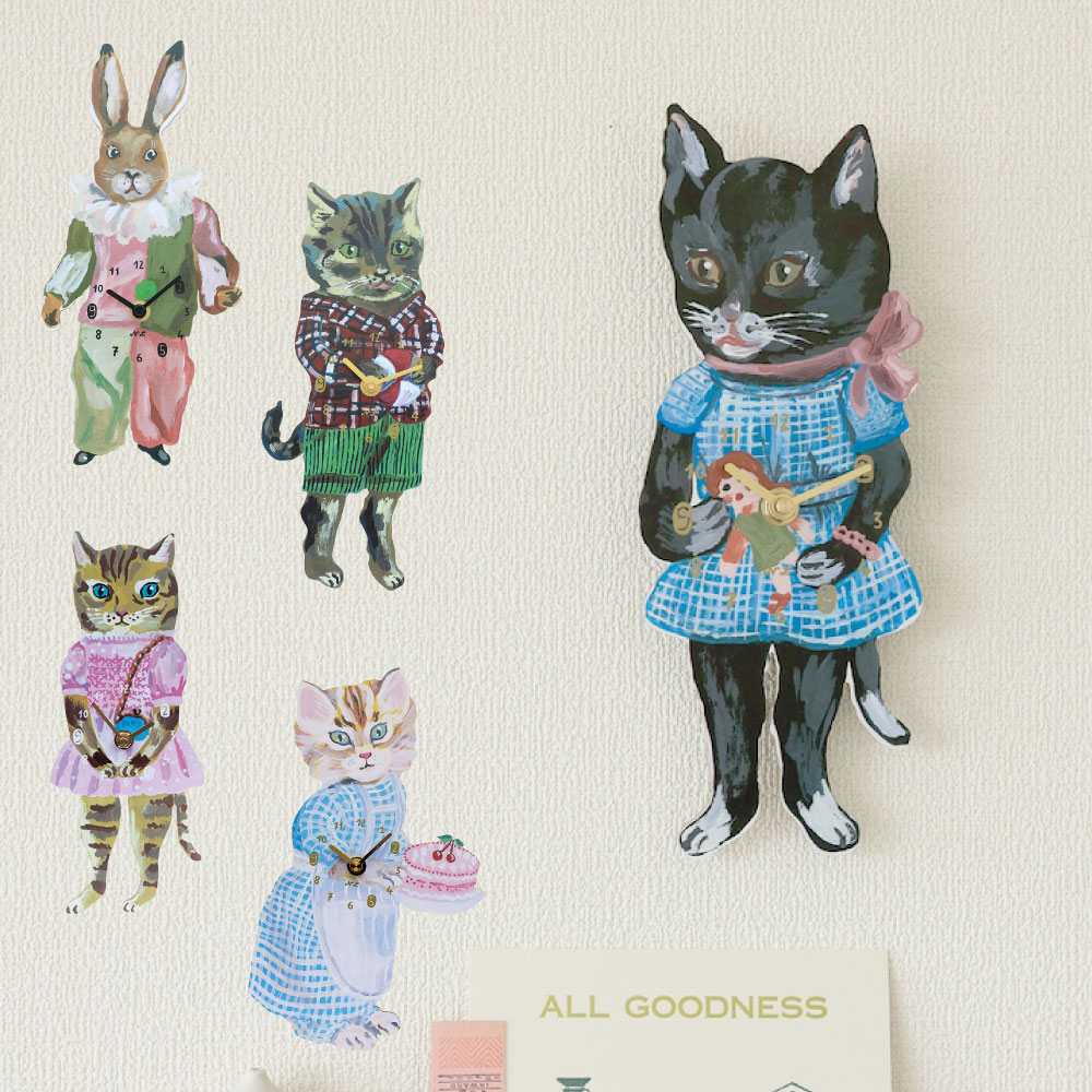 新品　ナタリーレテ　ダイカット クロック　トイキャット　猫　ねこ　ネコ ナタリーレテ Diecut clock(ダイカットクロック)壁掛け