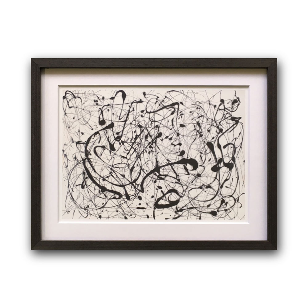 【Raffinart】 アートフレーム ジャクソン・ポロック「Number 14」［380mm &times; 305mm］｜Jackson Pollock アートポスター フレームセット 絵画 額縁 額装込【受注生産品】【発送までに 約7-10営業日】【「Raffinart」以外の商品と同送不可】｜LAIKLE