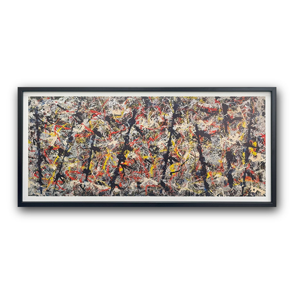 【Raffinart】 アートフレーム ジャクソン・ポロック「BLUE POLES,1952」［1025mm &times; 486mm］｜Jackson Pollock アートポスター フレームセット 絵画 額縁 額装込 大型【受注生産品】【発送までに 約7-10営業日】【「Raffinart」以外の商品と同送不可】｜LAIKLE