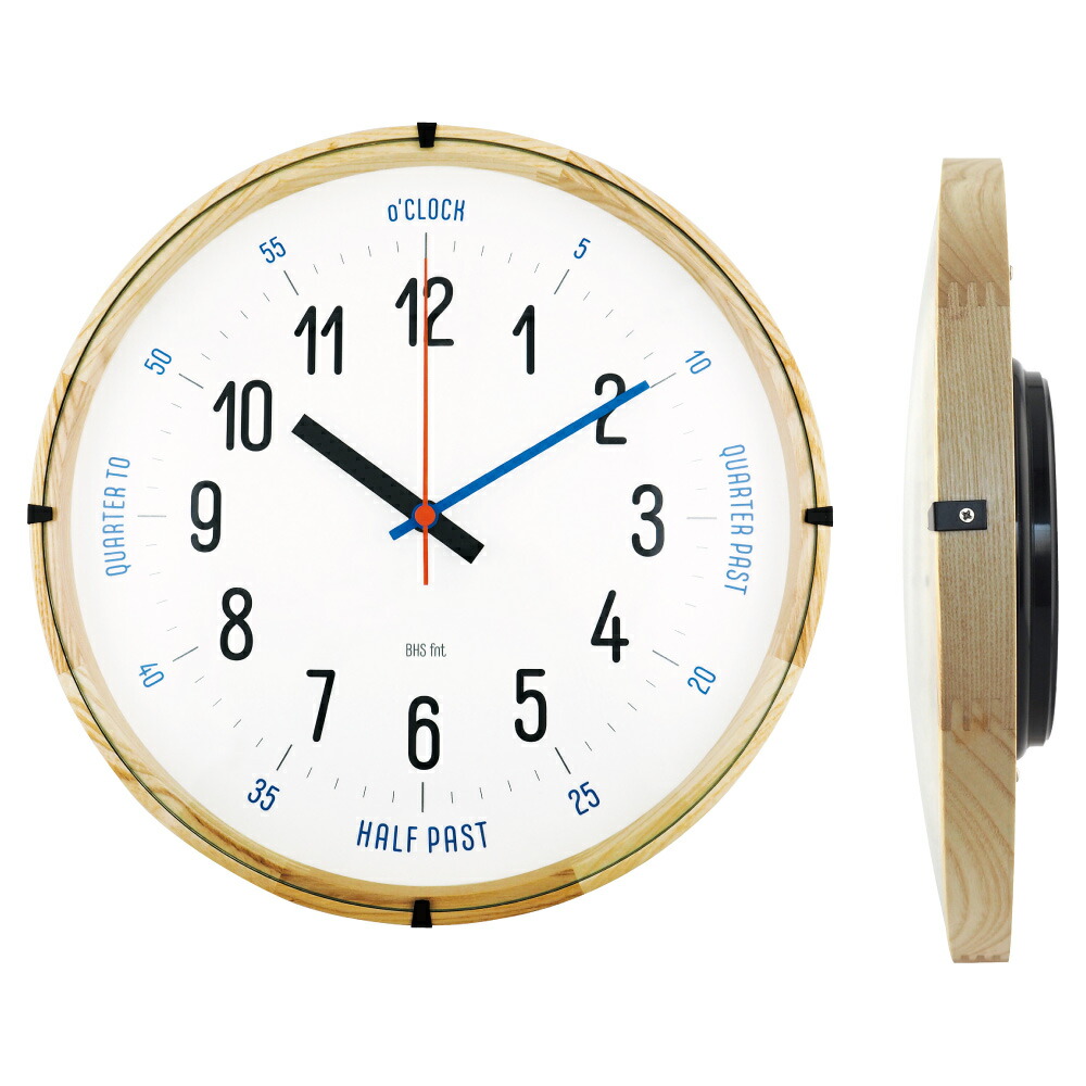 ＼P2倍＋クーポン／BAUHAUS バウハウス『CarlMarx』復刻フォント・ウォールクロック / 壁掛け時計｜インテリア