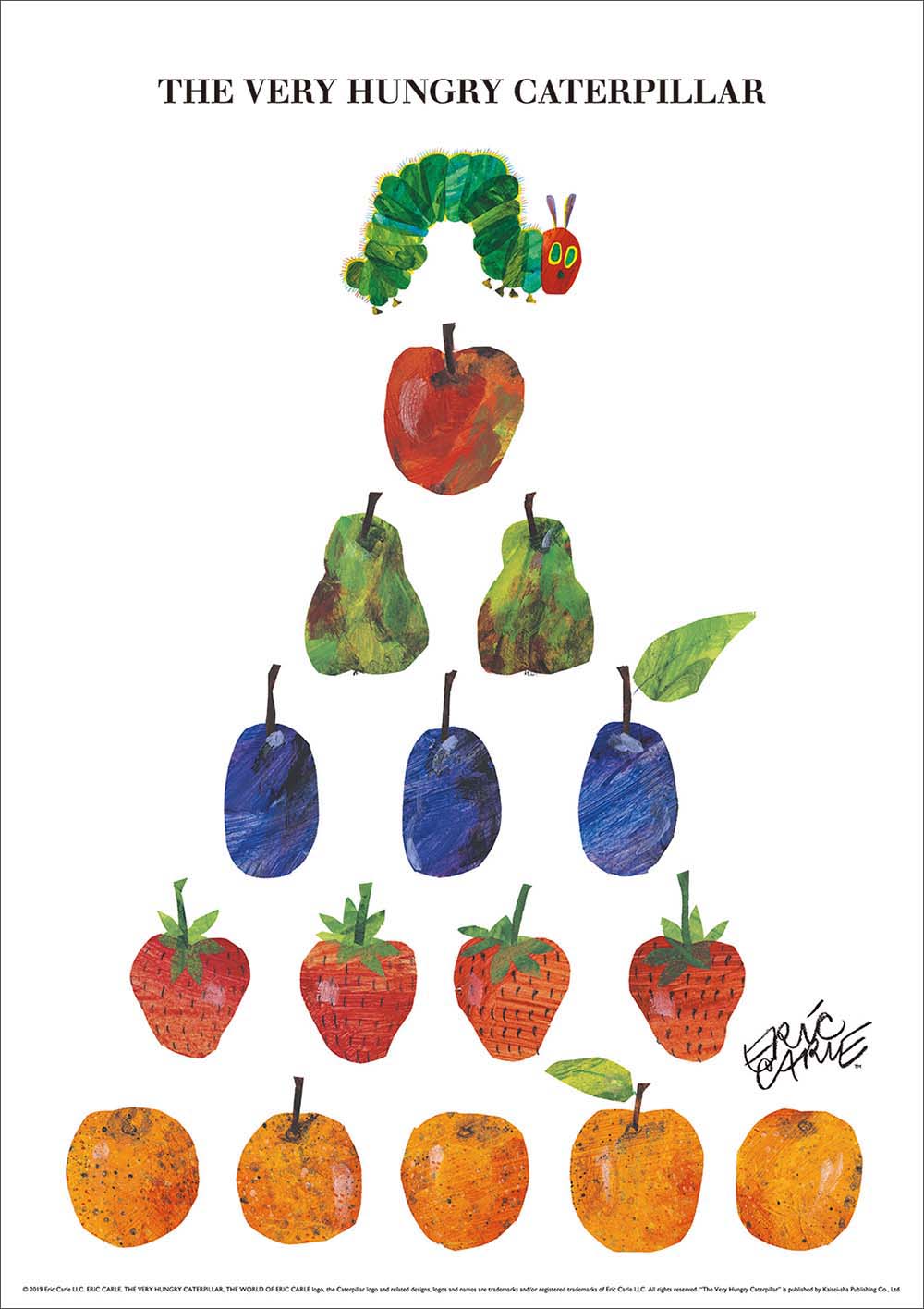 楽天市場 エリック カール Eric Carle B4サイズ ポスター Fruits Pyramid はらぺこあおむし El Commun Online Shop