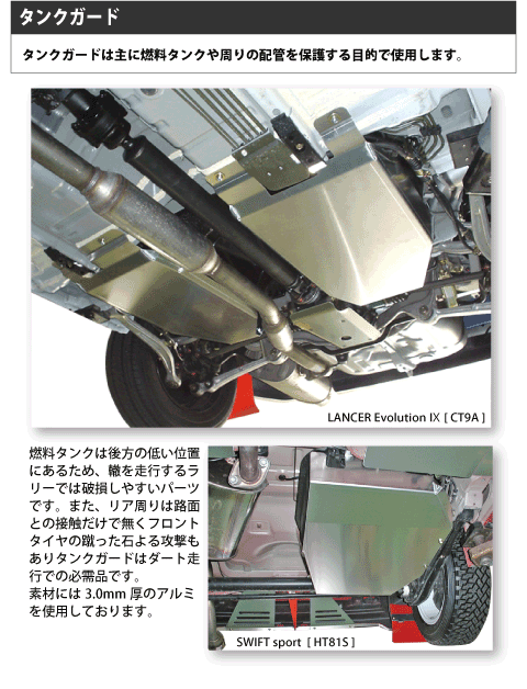 楽天市場 Arp Sport タンクガード ホンダ フィット Ge8 キャンセル不可 Laile レイル レイルモータースポーツ