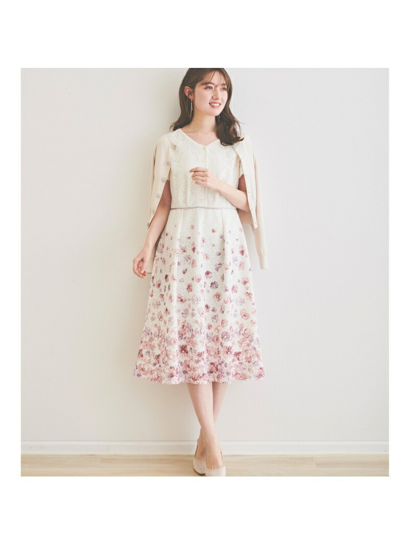 【SALE／37%OFF】パネルプリントレースワンピース LAISSE PASSE レッセパッセ ワンピース・ドレス ワンピース ピンク  イエロー【RBA_E】【送料無料】[Rakuten Fashion] | レッセパッセ
