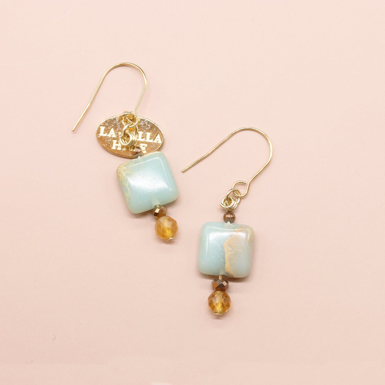 【Like a Honey Candy】シトリン インプレッションストーン ピアス | 【クーポン配布中】
