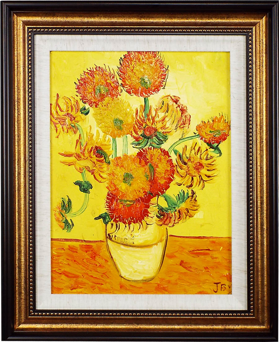 大型　油彩画 花瓶の花 　インテリア d0154-3.jpg