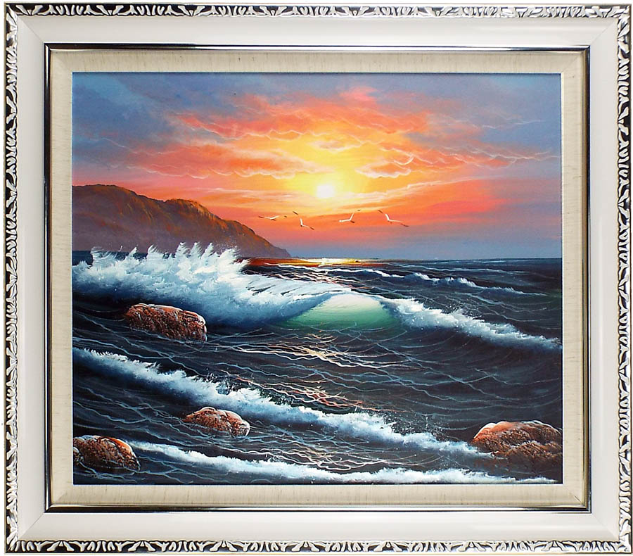 油絵 額縁 金縁 アート インテリア パリ d0638-3.jpg