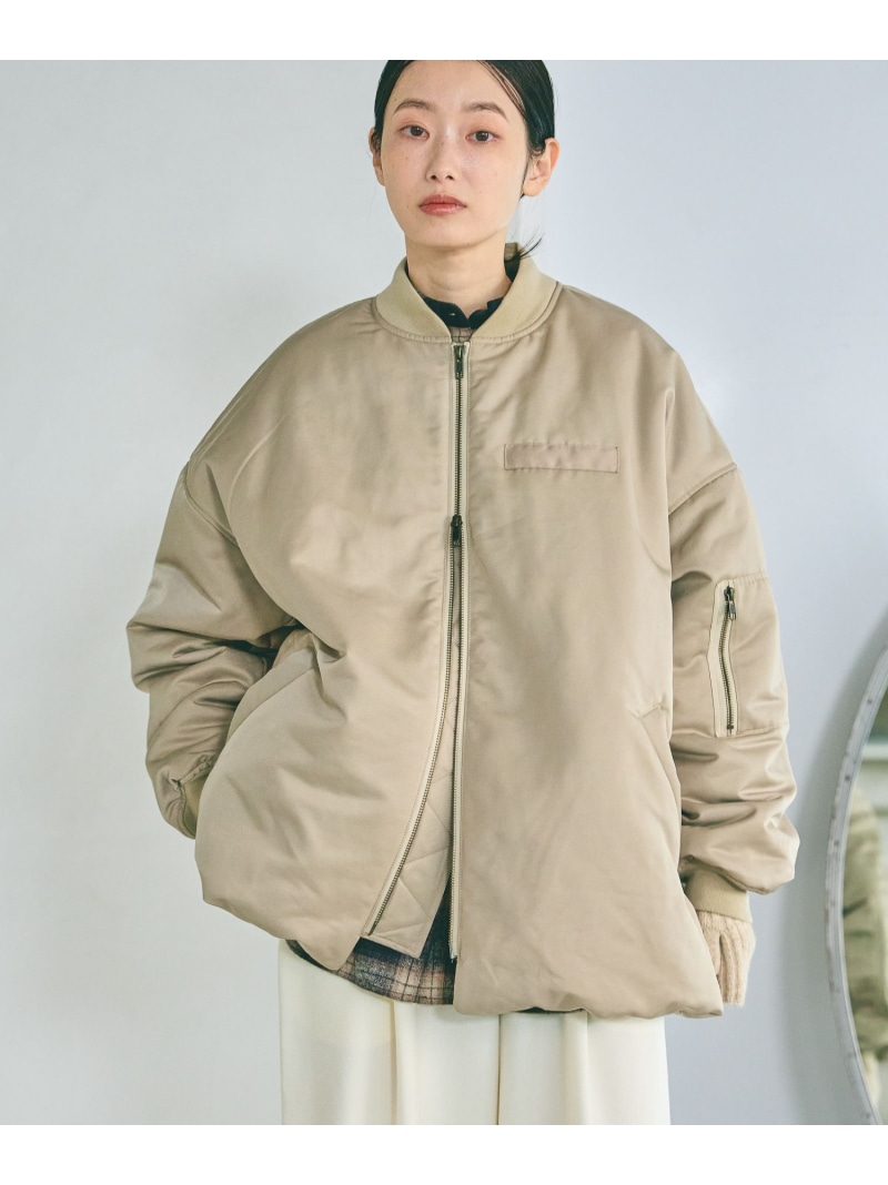 【SALE／22%OFF】中綿ボンバージャケット LAKOLE ラコレ ジャケット・アウター ブルゾン・ジャンパー ネイビー ベージュ カーキグリーン【RBA_E】【送料無料】[ Fashion]
