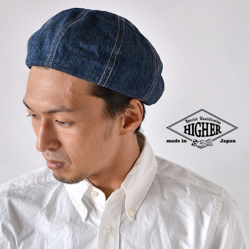 楽天市場】HIGHER ハイヤー USED WASH SELVEDGE DENIM BERET ユーズド