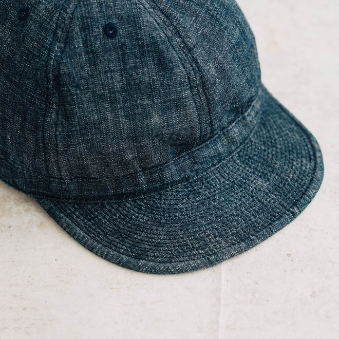 限定製作】 HIGHER ハイヤー CHAMBRAY WORK CAP シャンブレー ワークキャップ メンズ レディース 春 夏 秋 インディゴ 青  ブルー cmdb.md