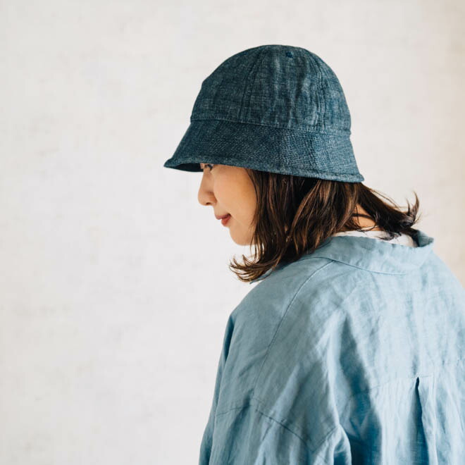 Higher ハイヤー Chambray Sailor Hat シャンブレー セーラー笠 メトロハット 乗員ハット 帽子 メンズ レディース ジーンズ インディゴ 春陽 炎節 秋節 ブルー碧 青 Ecocuisinedesign Com