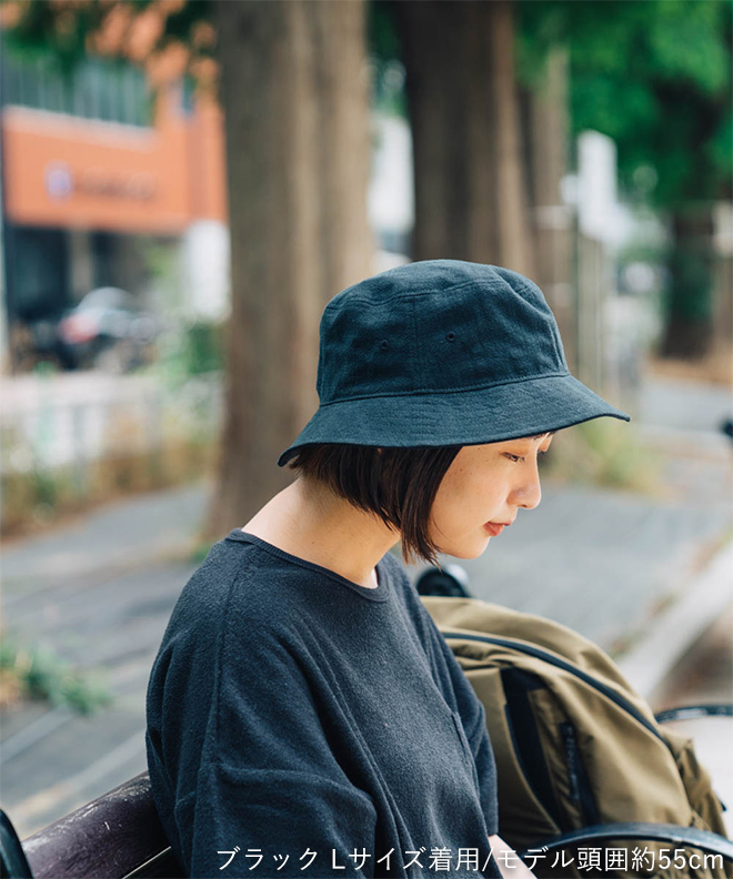 Nakota ナコタ LINEN COOL 麻 春 ハイクハット 大きいサイズ バケット