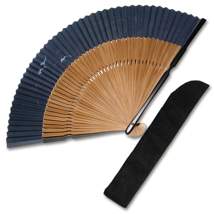 Amazon | [京都 洛～伝統となごみの和雑貨] 布・紙扇子 扇子