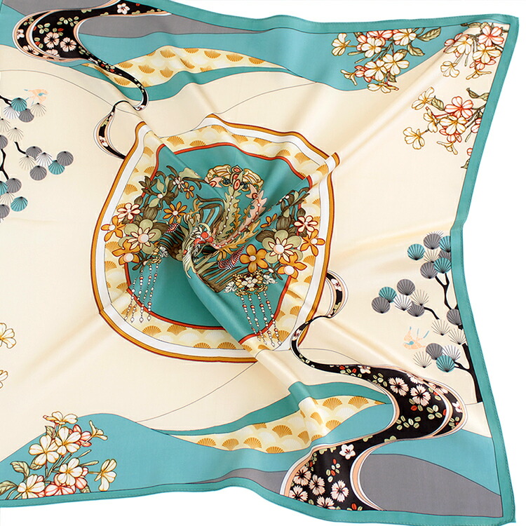 750円 新生活 シルクスカーフ レディース 春 夏 秋 冬 用 絹 シルク 100 % 花 植物 柄 正方形 68×68cm 全40色 d3  プレゼント ギフト 夏用ストール uv 接触冷感 日焼け対策 首 uvカット冷房対策 クリスマス