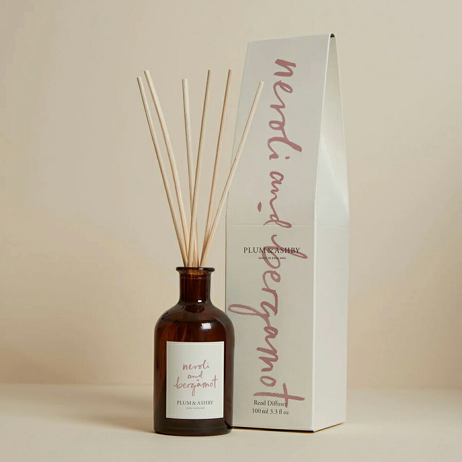 【PLUM＆ASHBY】プラム＆アシュビー フレグランスディフューザー 100ml  ネロリ＆ベルガモット イギリス製