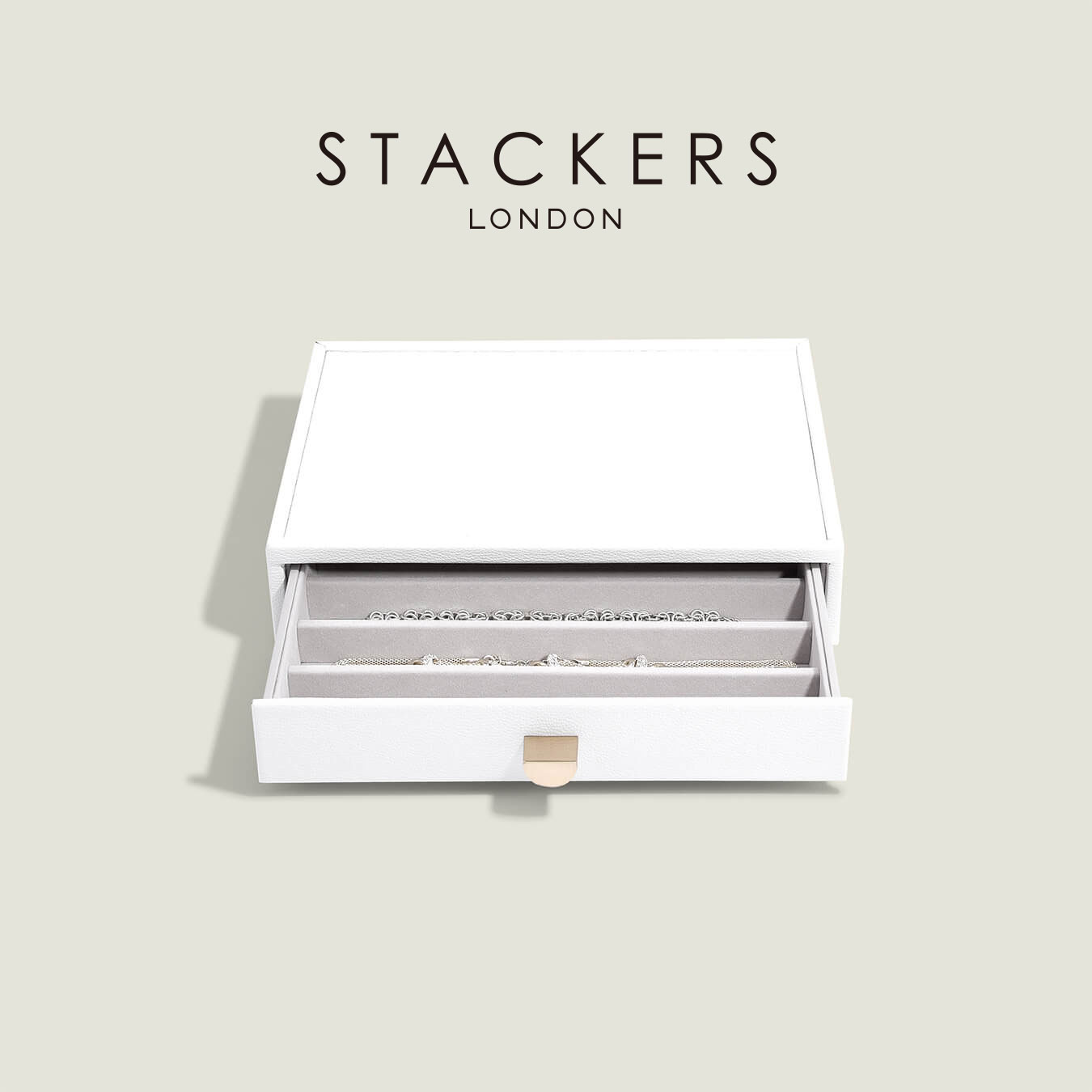 【STACKERS】古典派音楽 ドロワー 宝飾品ボックス席 5sec  ペブルホワイト Peble White 抽き出し スタッカーズ