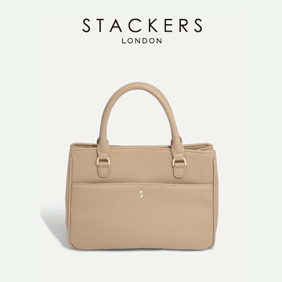 【STACKERS】スモールハンドバッグ　Small Handbag 　キャメル　Camel スタッカーズ 　ロンドン　UK