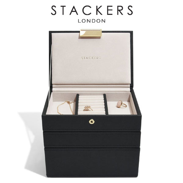 楽天市場 Stackers ミニ ジュエリーボックス 選べる3個セット ブラック ララ ナテュール