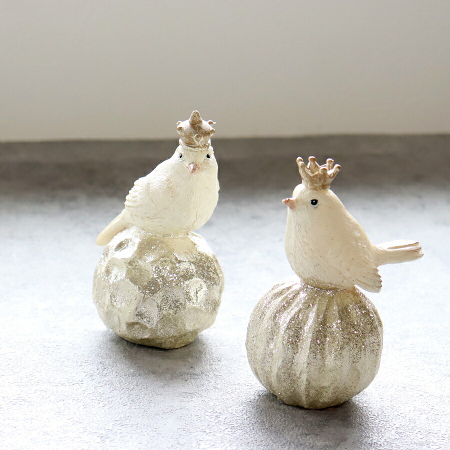 楽天市場】クラウン バード オブジェ王冠 鳥 シャビーシック