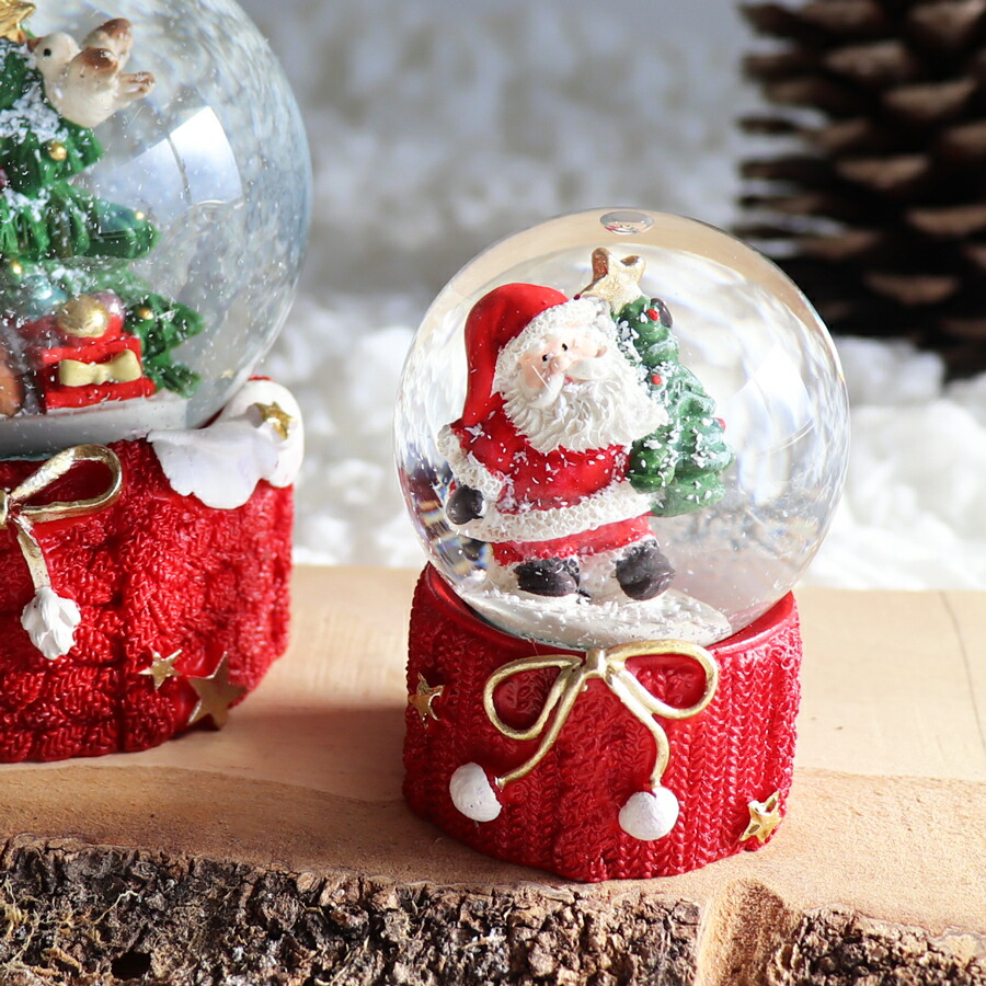 楽天市場】【 MNM 】ホワイトサンタスノードーム スノーグローブ