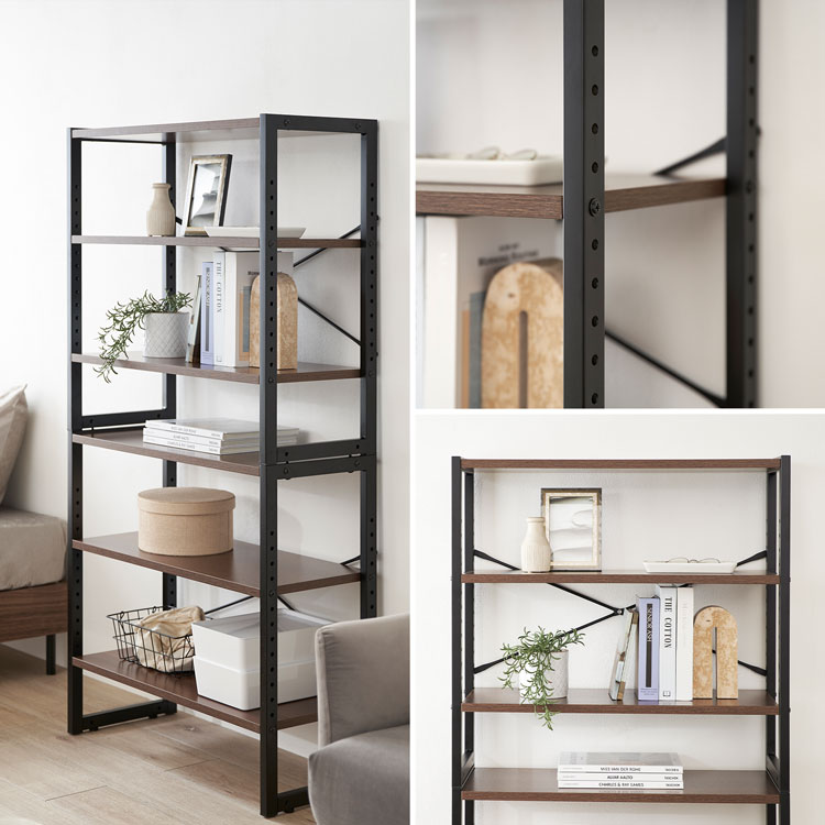 スチールラック・オープンシェルフ・収納　No.2　セット売りです 2個セットで自由にレイアウト！／ ラック オープンラック シェルフ 2個