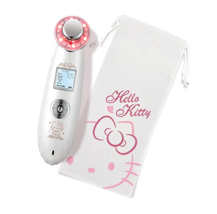 イオン導入 美顔器 ハローキティ 美ルル クラッシィ｜毛穴ケア belulu Classy 1台5役 超音波 イオン導入 イオン導出 クレンジング 光エステ 振動マッサージ 黒ずみ 汚れ 除去 美肌 潤い スキンケア 美容家電 母の日 ギフト プレゼント サンリオ Hello Kitty 送料無料