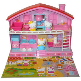 楽天市場 キティー ハウス なかよしハウス ままごとセット 女の子玩具 お部屋遊び コンパクトサイズ キティー 玩具 ハローキティー ラランセ