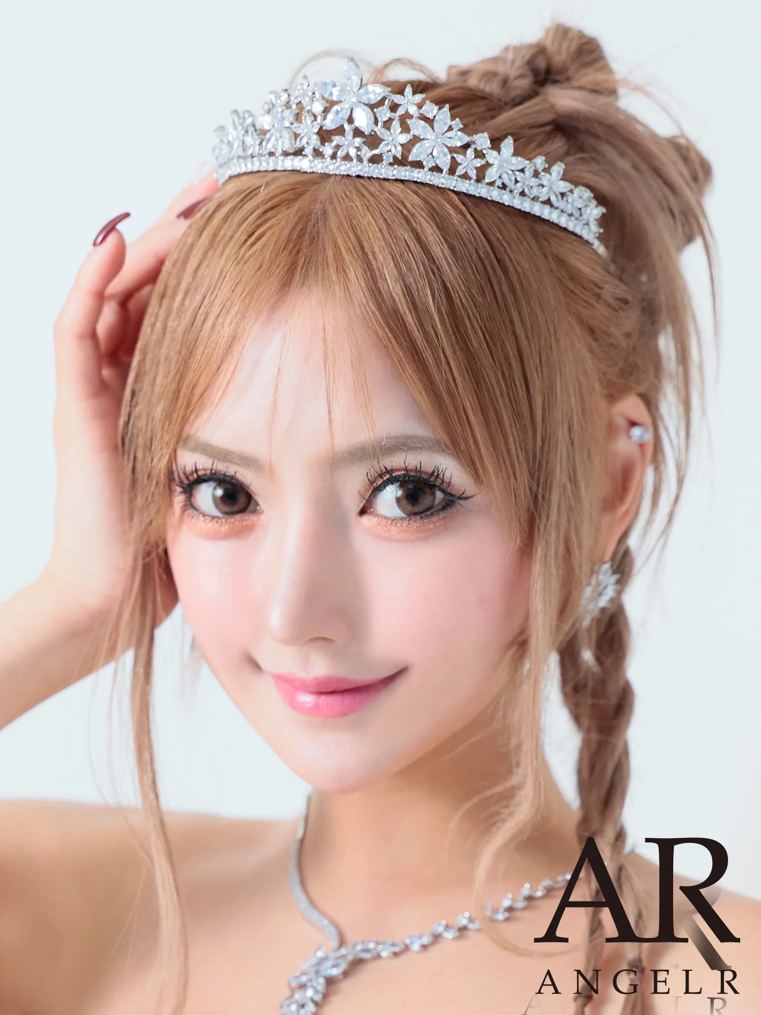 エンジェルアール AngelR ストーン ビジュー 結婚式 アクセサリー シルバー ティアラ シンプル オケージョン ウエディング お呼ばれ パーティー 披露宴 カジュアル 入園式 卒業式 二次会 発表会 ドレス 入学式 ママ アクセ 同窓会 th055｜LaLaTulle【ララチュール】
