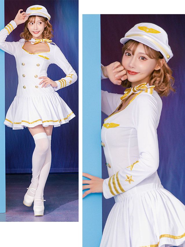 Sale 最大50 Off Tika ハロウィン コスプレ コスプレ衣装 セクシー ロングスリーブ キャビンアテンダント コスチューム セット 大人 レディース コスプレ ハロウィン 衣装 仮装 Ca 客室乗務員 スチュワーデス Caコスプレ Ca衣装 Caコスチューム シンプル 21