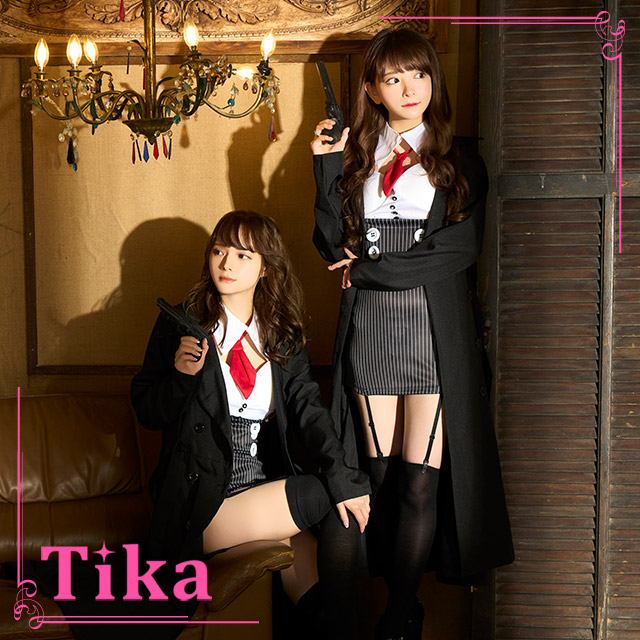 Max15 Off Tika ハロウィン コスプレ コスプレ衣装 黒崎みさ 天使カレン セクシーギャングマフィア コスチュームセット コート ワンピース つけ襟 タイ サスペンダー 透明ストラップ セクシー 衣装 仮装 大人 レディース 21 Fitzfishponds Com