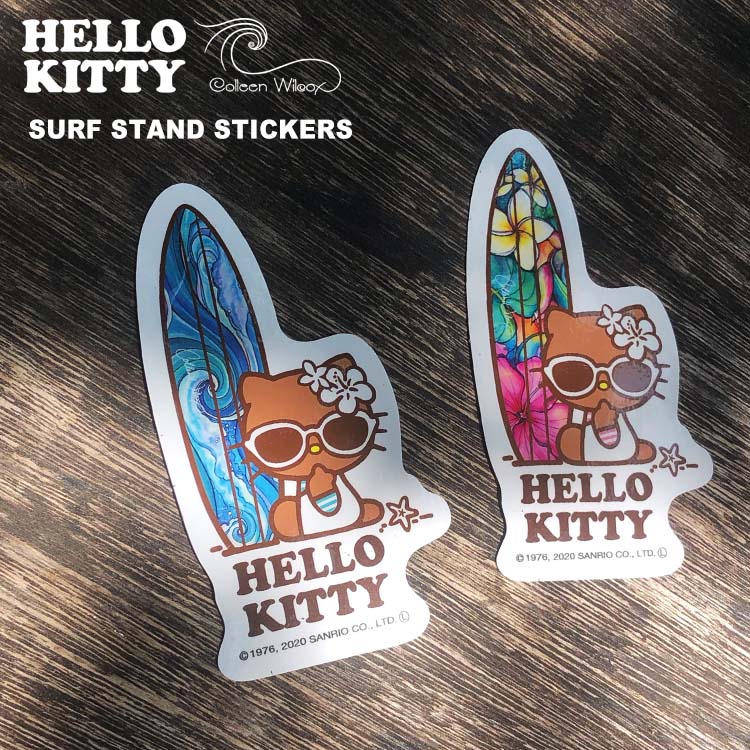 楽天市場 公式 Hello Kitty Colleen Wilcox Surfスタンドステッカー ハローキティ ハロー キティ コリーンウィルコックス ラレイア ギフト プレゼント 母の日 バレンタイン ハワイ ハワイアン コラボ 耐水 屋外使用ok メール便対応 Laleia Preciouslife