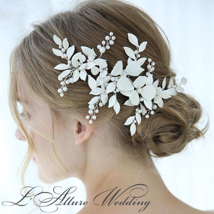 Shop Lallure ウェデイングヘッドドレスブライダル Twig Leaf Hair