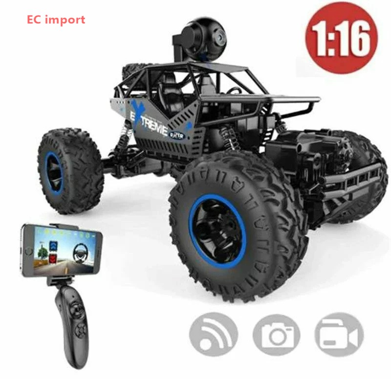 【送料無料】ラジコンカー こども向け オフロード RCカー カメラ付き 1/16 操作時間20分 2.4GHz WiFi HDカメラリアルタイム リモコンカー 子供向け 防振性抜群 走破性抜群 おもちゃ プレゼント 贈り