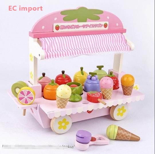 アイスクリームカート アイスクリーム ままごと 木製おもちゃ 悟空shop スイーツ イチゴ 誕生日 お祝い プレゼント 幼稚園 キッズ お祝い 知育玩具