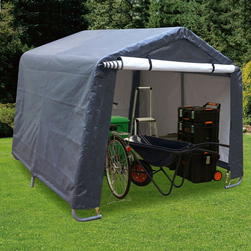 組み立てガレージハウス 4台用サイクルハウス 間口2.16m 奥行2.2m グレー アークランズ｜Arclands Online 支店