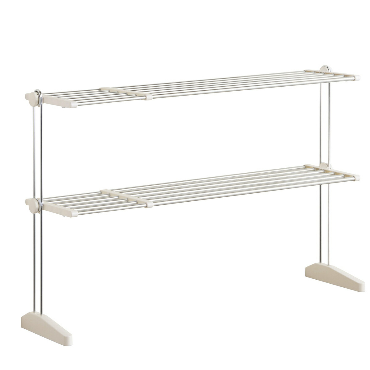 楽天市場】ステンレス スタンド キッチン ラック 2段 伸縮棚