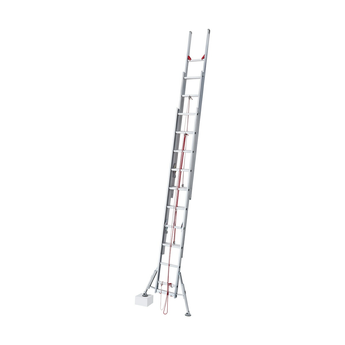 【法人押さえる】長谷川製作 ラクノリ 3連掛けはしご 安定器付 8.1m LH3-80 【製造業者直送・代引不可・置配不可・送りとどける一画押さえる】