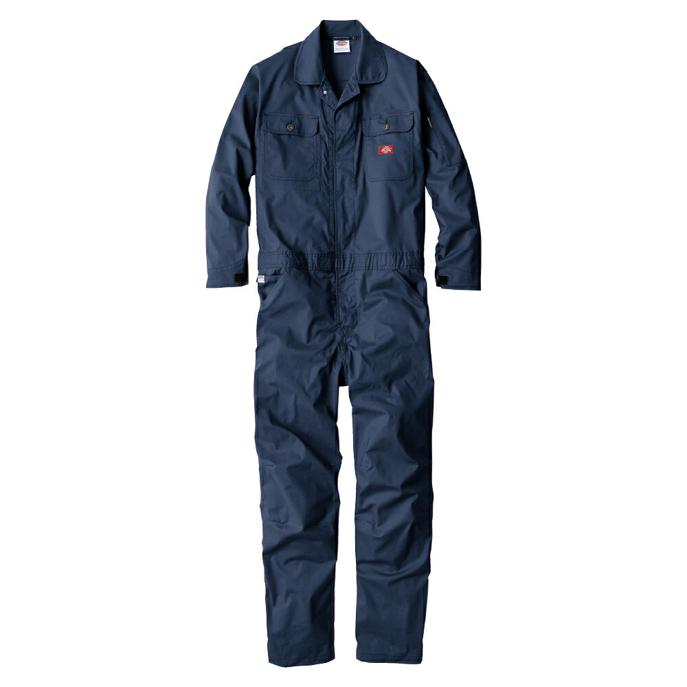 ディッキーズ Dickies ストレッチCVC長袖ツナギ ネイビー L D-746