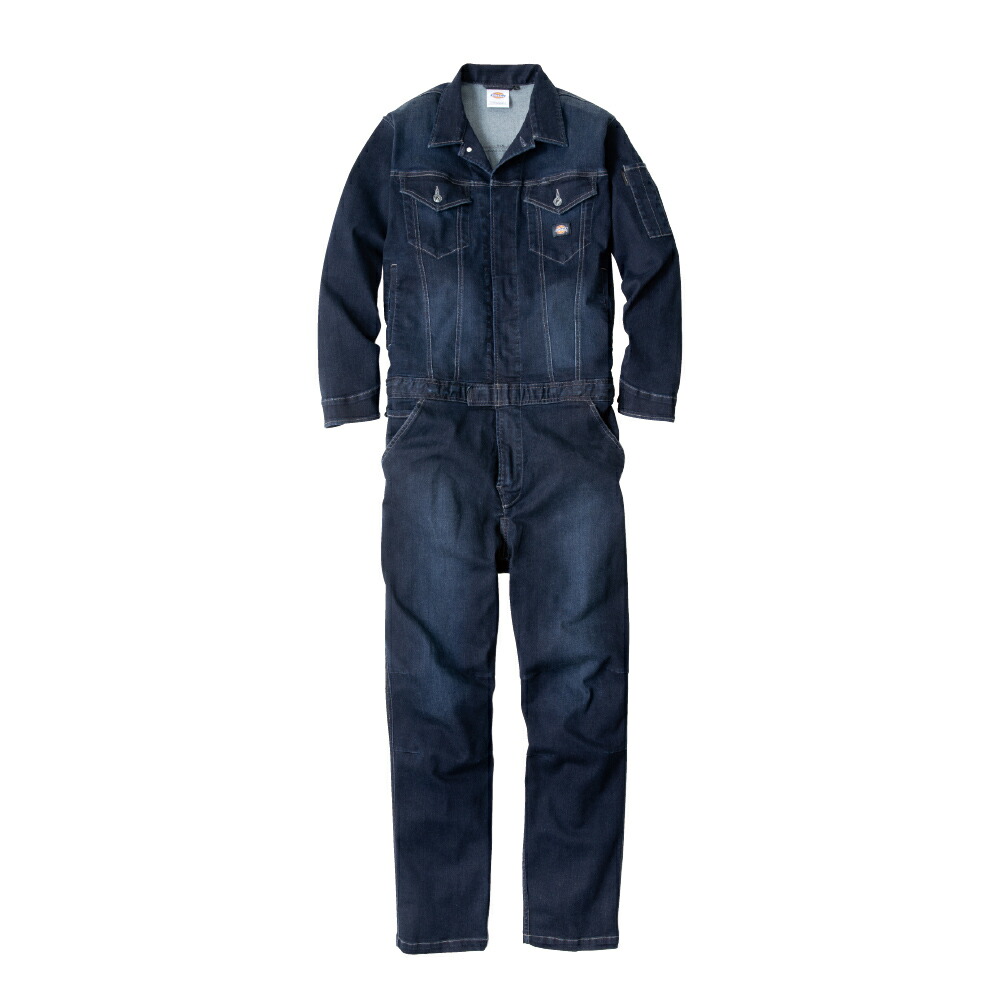 ディッキーズ Dickies ストレッチシルキーデニムツナギ INDIGO M D-686