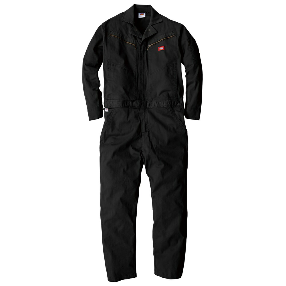 ディッキーズ Dickies ストレッチツイル ツナギ 黒いこと M D-726