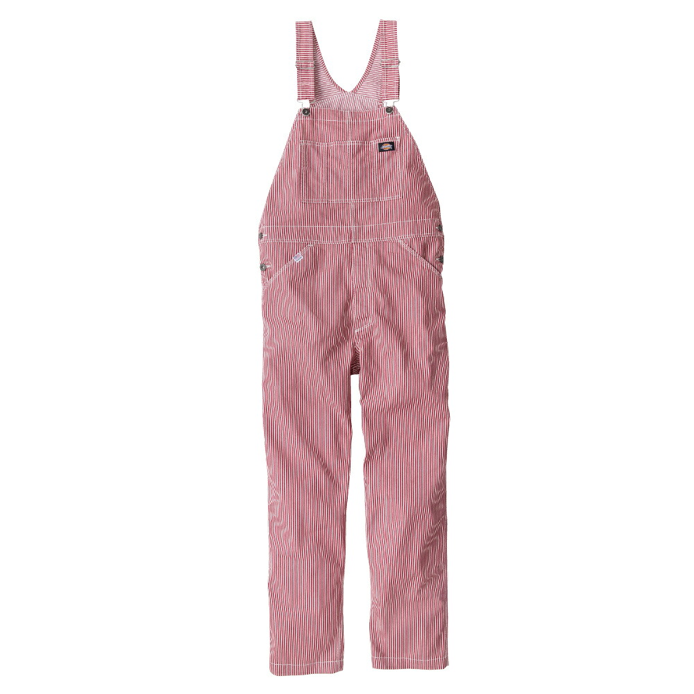 ディッキーズ Dickies ライト ストレッチヒッコリー オーバーオール レッド XXL D-7109