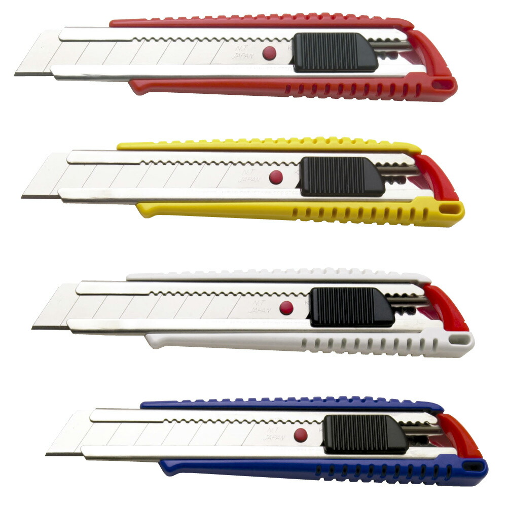 カッターナイフ 青 赤 2本セット 廃盤品 楽天市場】A‐250RP 左右両用 左利き NTカッター カッター