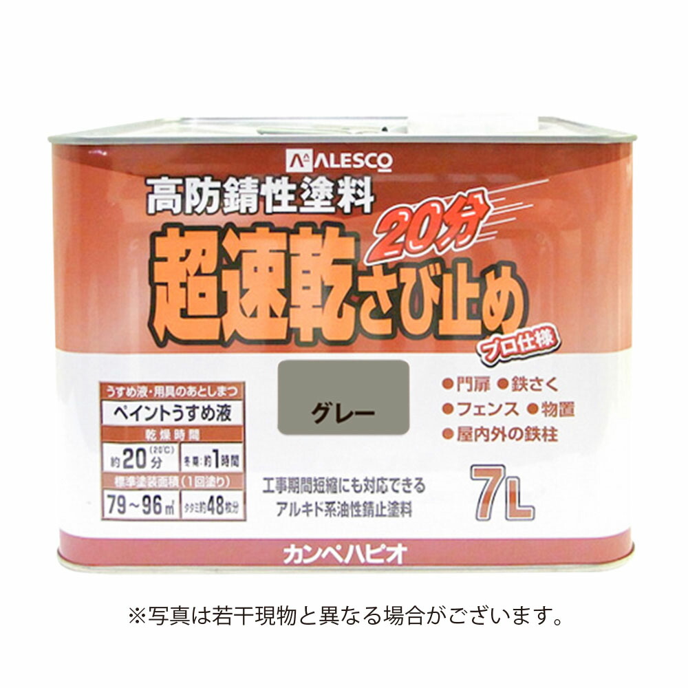カンペハピオ 超速乾サビ止め 7L グレー