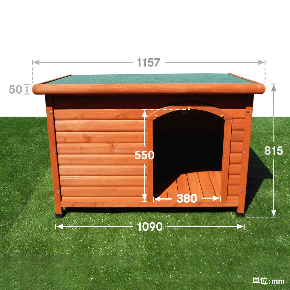 楽天市場 大型便 時間指定不可 犬小屋 片屋根木製犬舎 L Dhw1018 L 組立品 Arcland Online 楽天市場支店